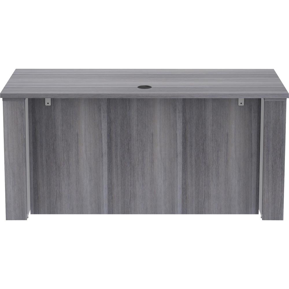 Lorell Essentials Series Sit-to-Stand Desk Shell - 0.1" Top, 1" Edge, 60" x 29"49" - Finish: Weathered Charcoal