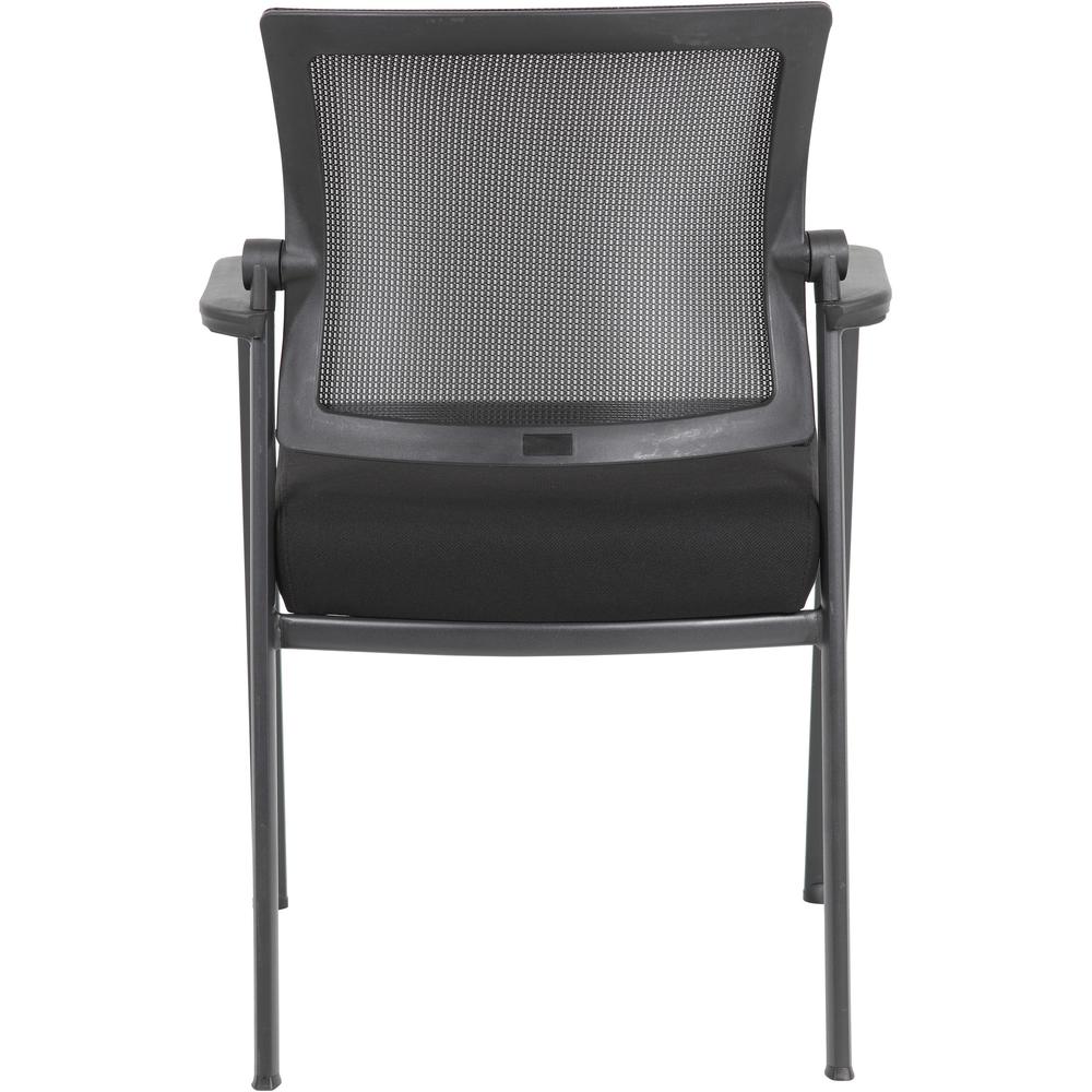 Boss Mesh 4-Legged Guest Chair - Black Seat - Black Mesh Back - Tubular Steel Frame - Four-legged Base - 1 / Carton