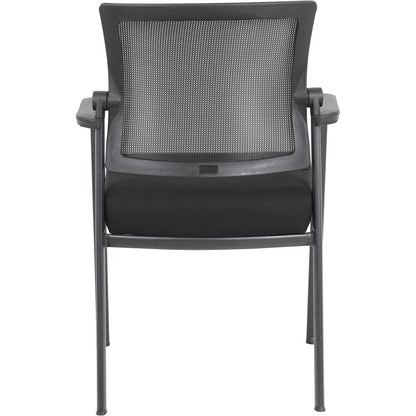Boss Mesh 4-Legged Guest Chair - Black Seat - Black Mesh Back - Tubular Steel Frame - Four-legged Base - 1 / Carton