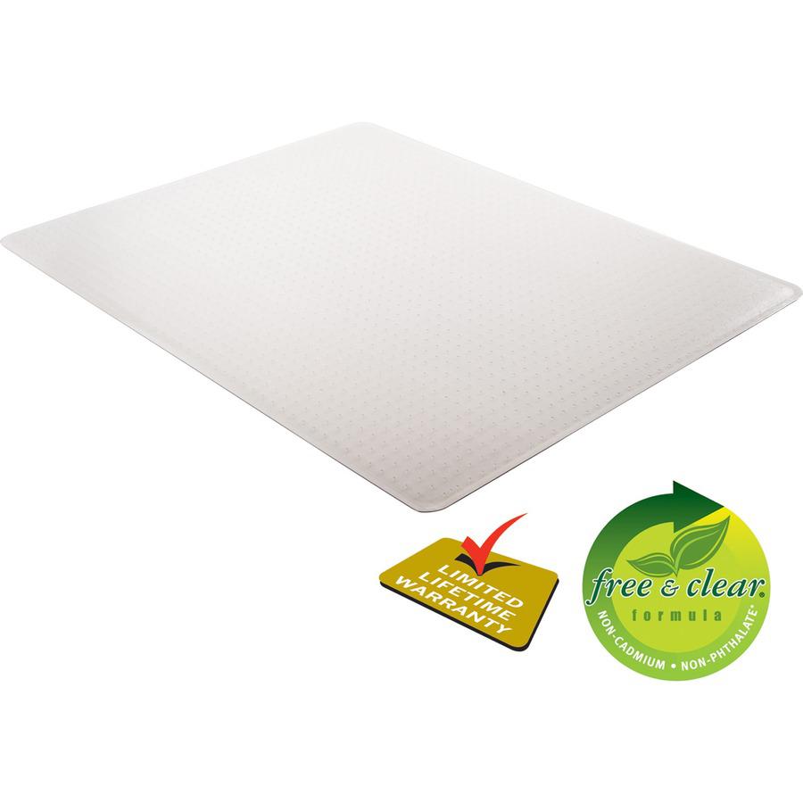 Deflecto ExecuMat for Carpet - Carpeted Floor - 60" Length x 60" Width x 0.333" Thickness - Vinyl - Clear - 1Each