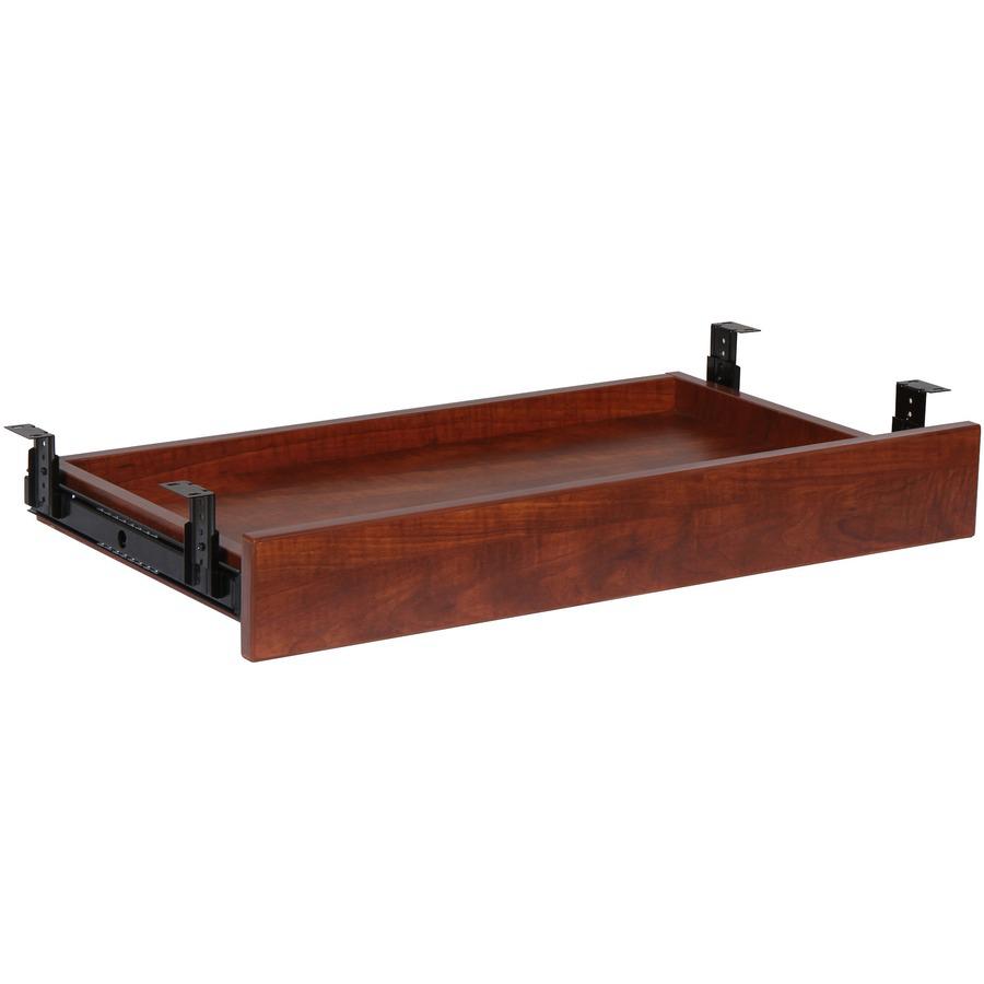 Lorell Universal Keyboard Tray - 28.4" Length x 16.7" Width x 5.1" Height - Cherry, Laminate