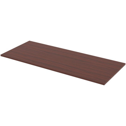 Lorell Relevance Series Tabletop - Laminated Rectangle, Mahogany Top x 72" Table Top Width x 24" Table Top Depth x 1" Table Top Thickness x 71.63" Width x 23.63" Depth - 1 Each