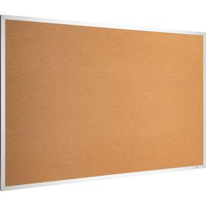 Lorell Bulletin Board - 18" Height x 24" Width - Cork Surface - Long Lasting, Warp Resistant - Silver Aluminum Frame - 1 Each