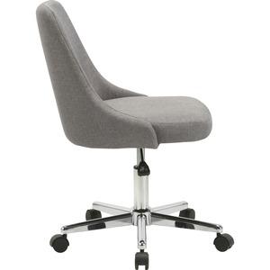 Lorell Resimercial Low-back Task Chair with Arms - 22.5" x 24.4"31.5" - Material: Fabric - Finish: Gray