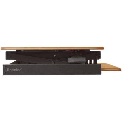 Rocelco DADRT- 46 Sit Stand Desk Riser - Desktop - Teak