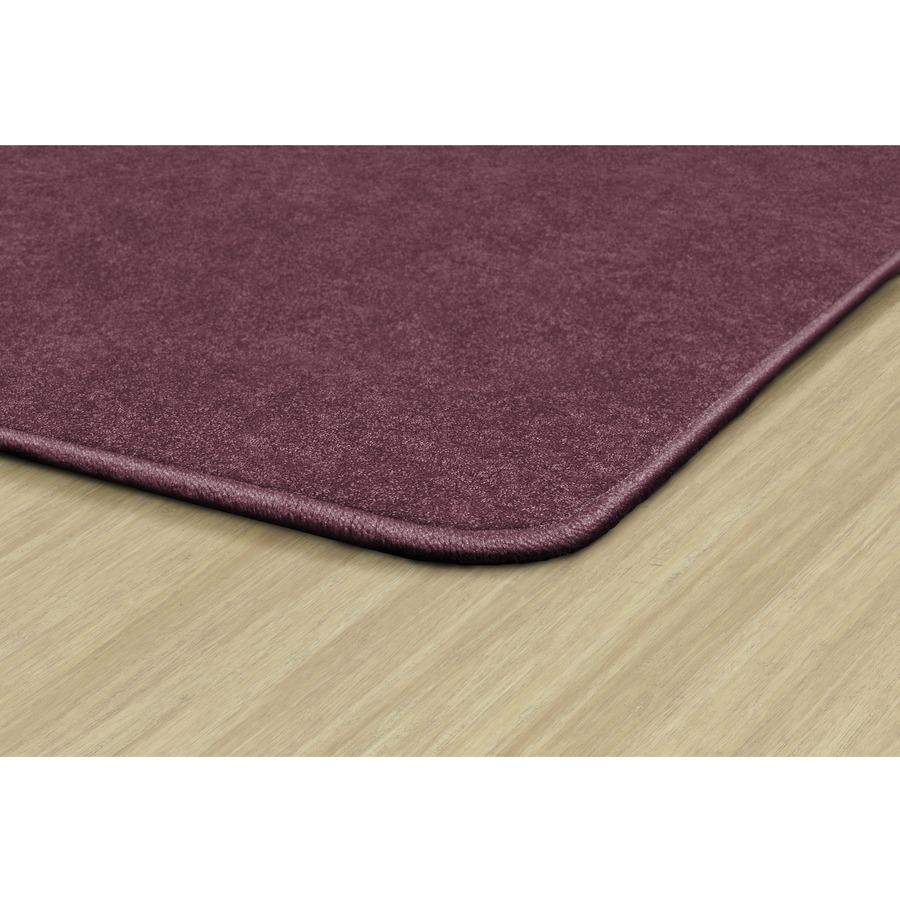 Flagship Carpets Amerisoft Solid Color Rug - 48" Length x 72" Width - Rectangle - Plum - Polyester, Nylon