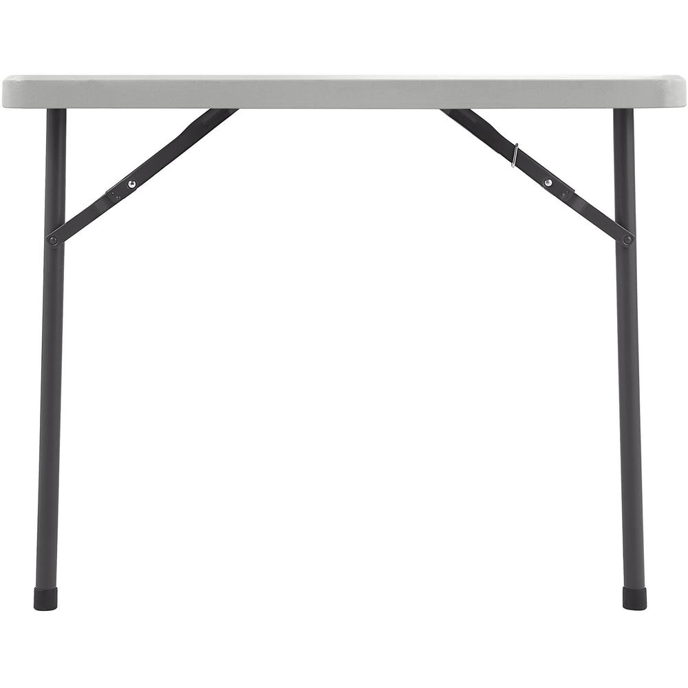 Lorell Ultra-Lite Banquet Folding Table - Square Top - 600 lb Capacity - 29" Height x 36" Width x 36" Depth - Gray, Powder Coated - 1 Each