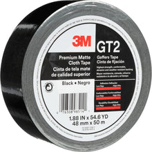 3M Gaffers Cloth Tape - 54.60 yd Length x 1.90" Width - 11 mil Thickness - Vinyl - 1 / Roll - Black