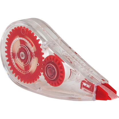 Integra White Correction Tape - 0.20" Width x 19.69 ft Length - White TapeWhite Dispenser - Non-refillable - 12 / Box - White