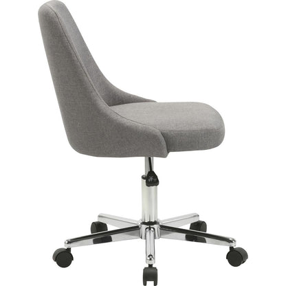 Lorell Resimercial Low-back Task Chair with Arms - 22.5" x 24.4"31.5" - Material: Fabric - Finish: Gray