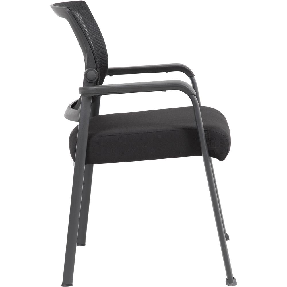 Boss Mesh 4-Legged Guest Chair - Black Seat - Black Mesh Back - Tubular Steel Frame - Four-legged Base - 1 / Carton