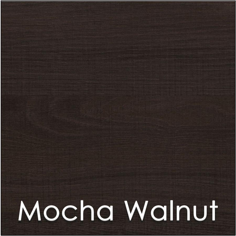 Linea Italia 4-Unit Curved Reception Desk - 11.8 ft x 107" x 46" - Material: Thermofused Laminate (TFL) - Finish: Mocha