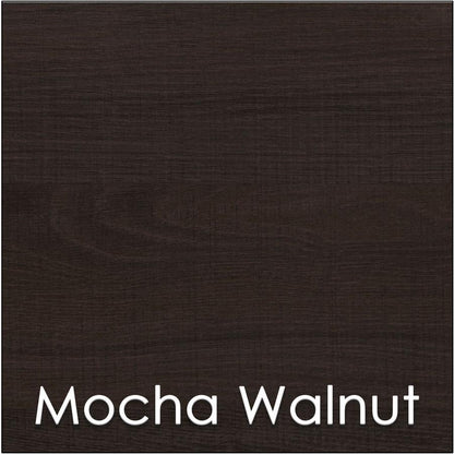 Linea Italia 4-Unit Curved Reception Desk - 11.8 ft x 107" x 46" - Material: Thermofused Laminate (TFL) - Finish: Mocha