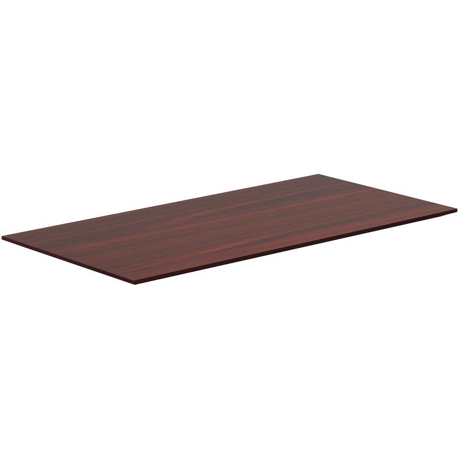 Lorell Relevance Series Tabletop - Laminated Rectangle, Mahogany Top x 72" Table Top Width x 24" Table Top Depth x 1" Table Top Thickness x 71.63" Width x 23.63" Depth - 1 Each
