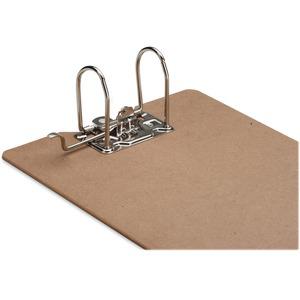 Business Source Lever Archboard - 2" Clip Capacity - 8 1/2" x 14" - Lever Arch - Hardboard - Brown - 1 Each