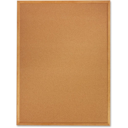 Quartet Classic Series Cork Bulletin Board - 48" Height x 72" Width - Brown Natural Cork Surface - Self-healing, Flexible, Durable - Oak Frame - 1 Each