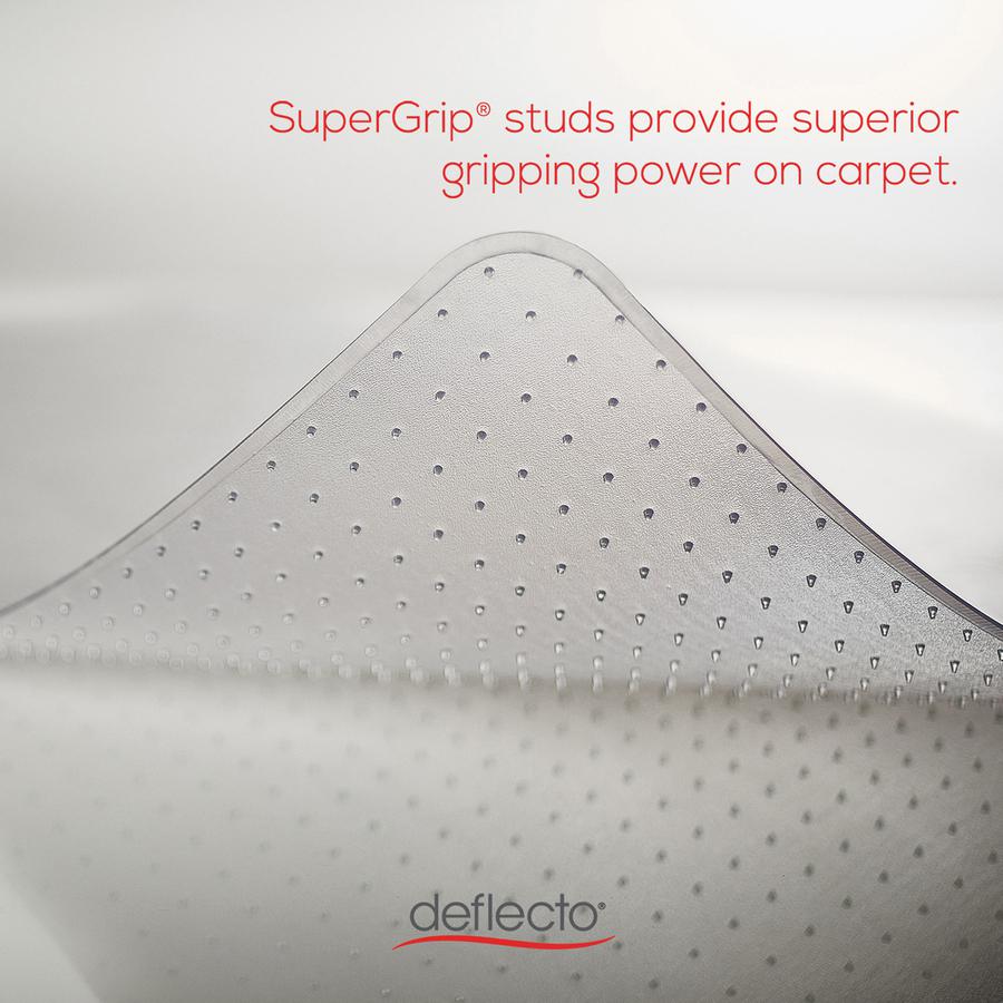 Deflecto RollaMat for Carpet - Carpeted Floor - 53" Length x 45" Width - Vinyl - Clear - 1Each