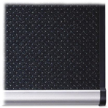 Quartet Prestige Embossed Bulletin Board - 24" Height x 36" Width - Black Foam Surface - Self-healing - Silver Aluminum Frame - 1 Each