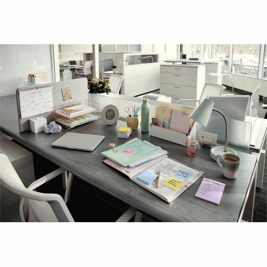 Post-it&reg; Greener Dispenser Notes - 3" x 3" - Square - 100 Sheets per Pad - Positively Pink, Fresh Mint, Moonstone - Paper - Self-stick, Removable, Recyclable, Pop-up, Residue-free, Eco-friendly -