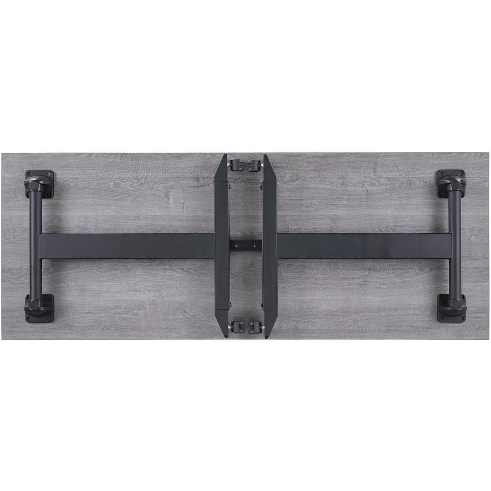 Lorell Mobile Folding Training Table - Rectangle Top - Powder Coated Base - 200 lb Capacity x 63" Table Top Width - 29.50" Height x 63" Width x 24" Depth - Assembly Required - Weathered Charcoal - Lam