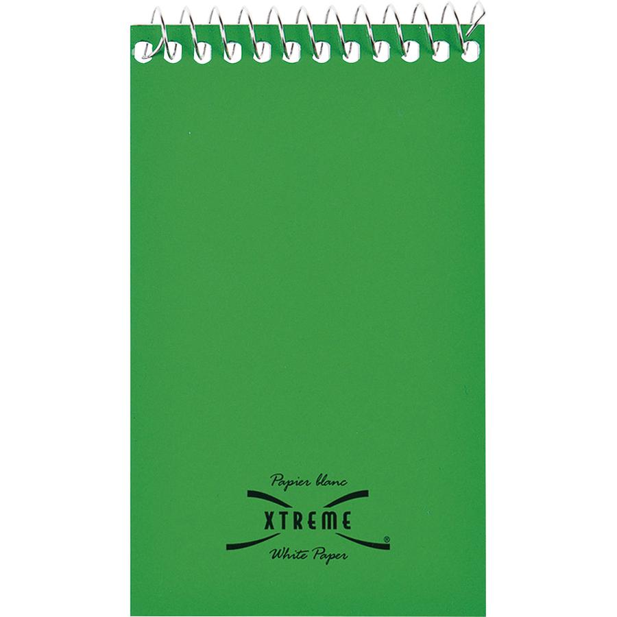 Rediform Wirebound Memo Notebooks - 60 Sheets - Wire Bound - 3" x 5" - White Paper - Assorted Cover - 1 Each