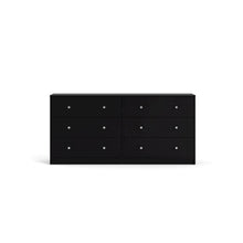 Furnifact Black Dresser for Bedroom – Modern 6 Drawer Dresser with Spacious Storage – Sleek Black Dresser and Bedroom Dresser for Clothes and Essentials