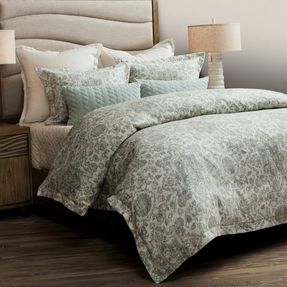 Northridge 7-Piece Queen Duvet Set - Spa