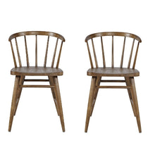 Fitz Traditional Solid Wood Curved Back Spindle Dining Chair (Set of 2)