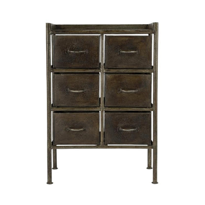 Iron Short Dresser – 6 Drawer Dresser for Closet and Bedroom Use