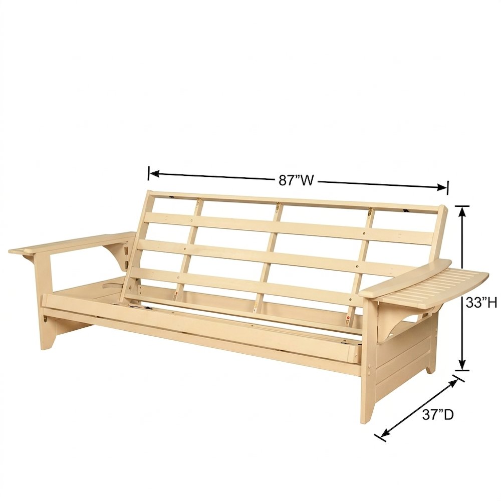 Gray Polyester Futon with Sturdy Frame and Comfortable Design