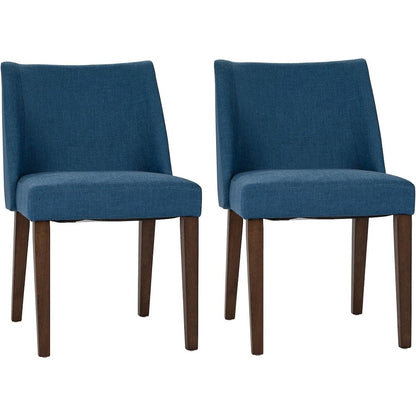 Space Savers Nido Chair - Blue (RTA)-Set of 2 in Satin Walnut