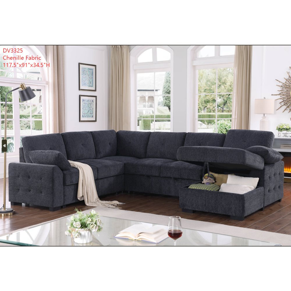 Nyhan Upholstered Corner Sectional Sofa Couch