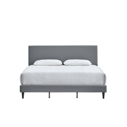 Baron King Size Platform Bed, Light Grey