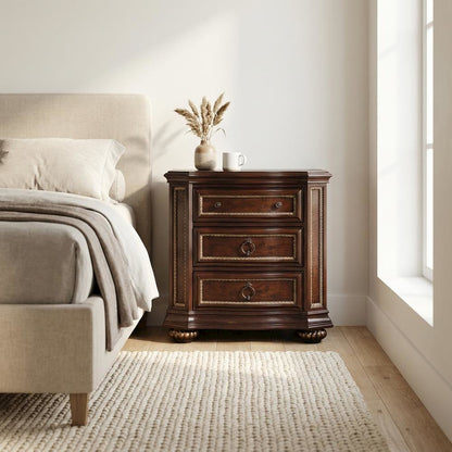 Cherry Night Stand with Dovetailed Drawers and Traditional Design