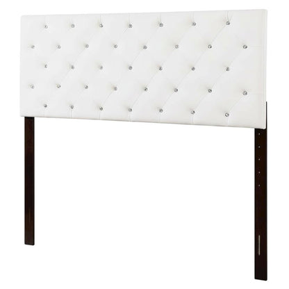 White King Headboard with Casual Design and Durable Frame Construction
