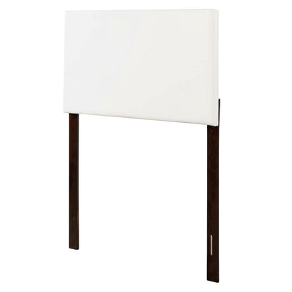 White Twin Headboard with Casual Design and Secure Frame Construction