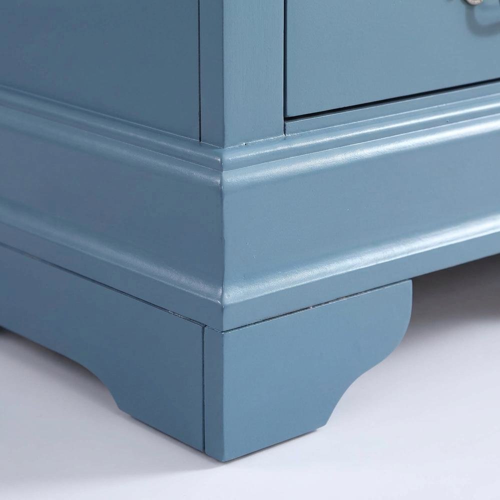 Blue Nightstand with Traditional Style and Sturdy Construction