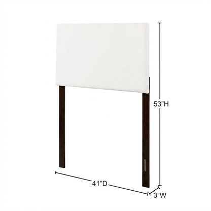 White Twin Headboard with Casual Design and Secure Frame Construction