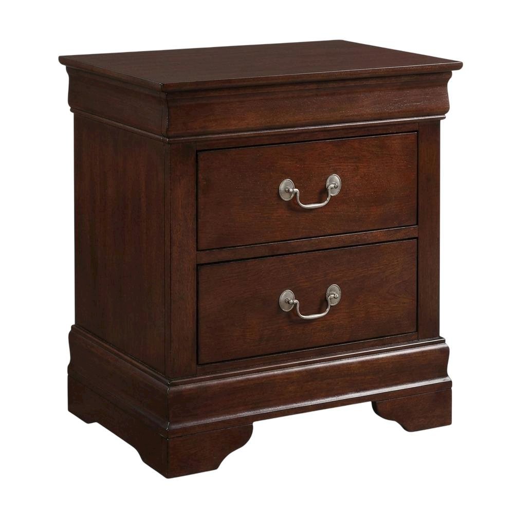 Cappuccino Nightstand with Traditional Style and Sturdy Build