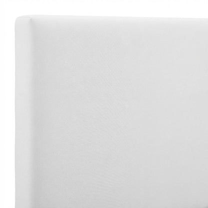 White Full Headboard with Casual Frame Construction and Durable Design