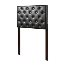 Black Twin Headboard with Casual Frame Construction and Screwed Bolted Design
