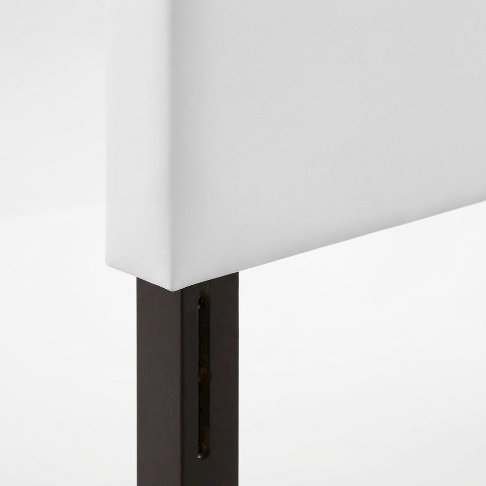 White Full Headboard with Casual Frame Construction and Durable Design