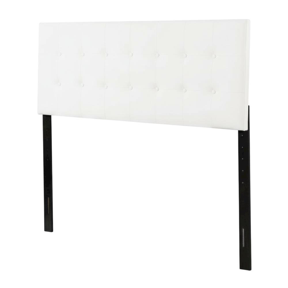 White Full Headboard with Casual Style Frame Construction and Durable Build
