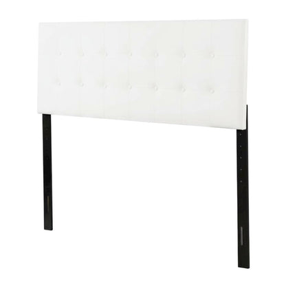 White Full Headboard with Casual Style Frame Construction and Durable Build