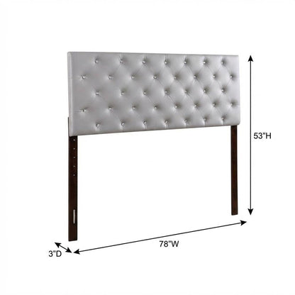 Light Gray King Headboard with Sturdy Frame Construction and Casual Design