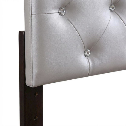 Light Gray Queen Headboard with Casual Style and Durable Frame Construction