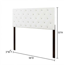 White Full Headboard with Casual Design and Sturdy Frame Construction