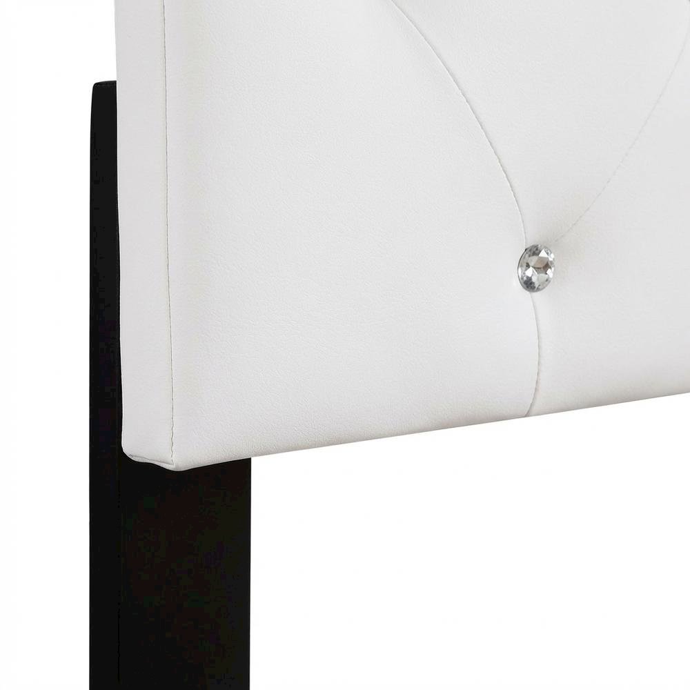 White Twin Headboard with Casual Style and Sturdy Frame Construction