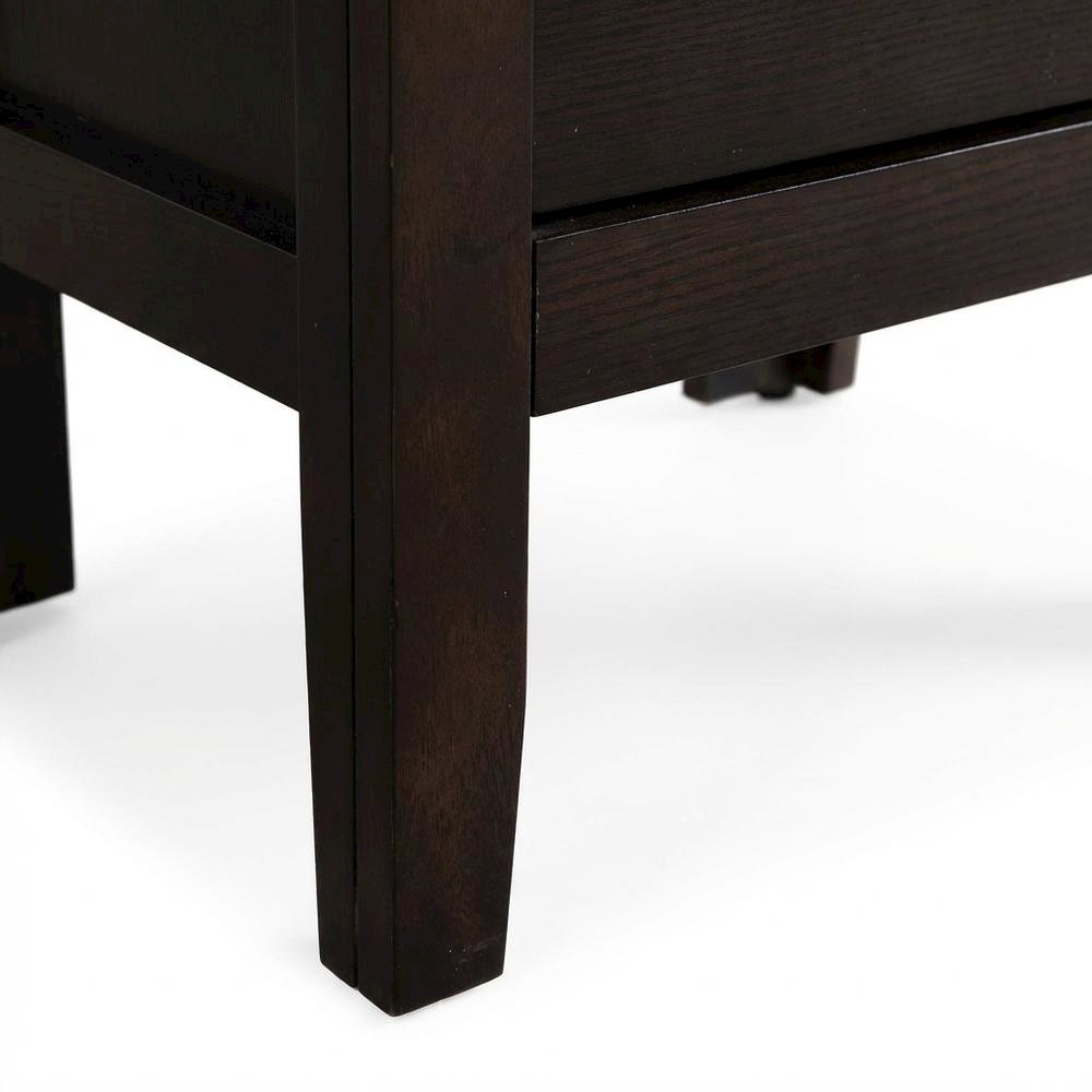 Espresso Nightstand with Transitional Design and Sturdy Construction