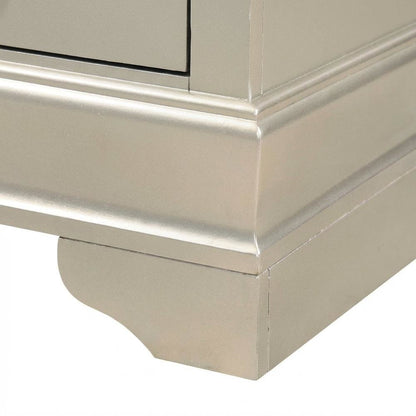 Traditional Philippe Nightstand in Champagne Finish with Dovetailed Drawers